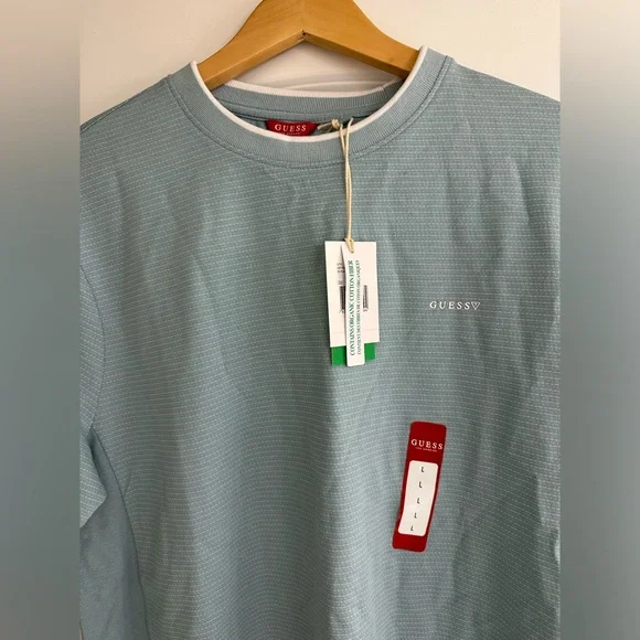 Guess Light Blue Organic Cotton Tee - Picture 2 of 6